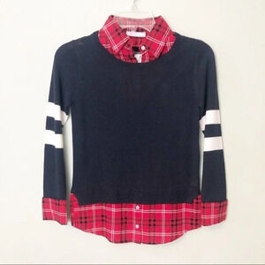 I Heart Pinc by Pinc Premium Plaid Sweater Small